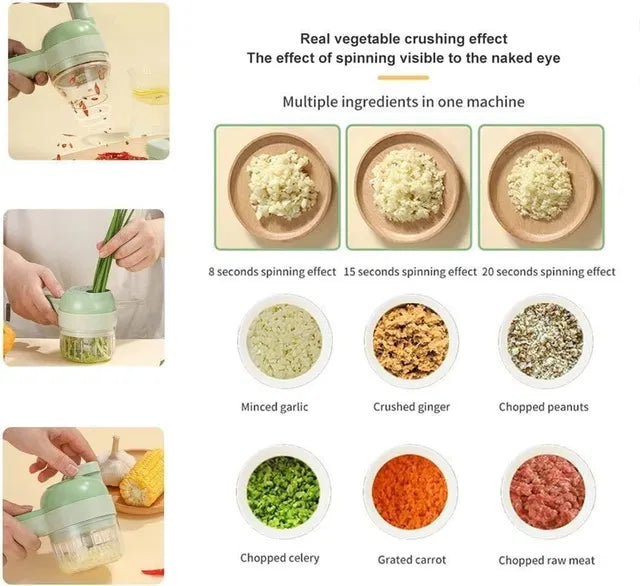 Portable Electric Vegetable Cutter Set